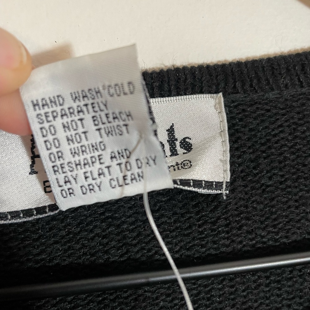 NWTAll Points by Reference Point Silk Blend Black Knit Cardigan Sweater Sz Med - Picture 3 of 11